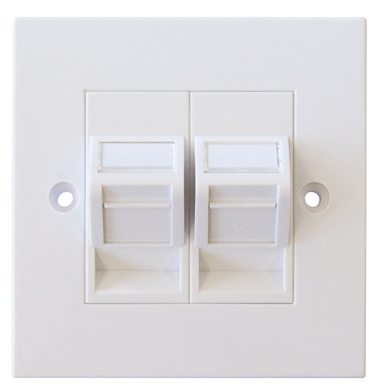 Cat6 UTP Keystone Loaded Faceplates Cat6 UTP Keystone Loaded Faceplates