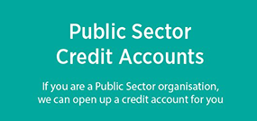 Are you a public sector organistion? - open a credit account